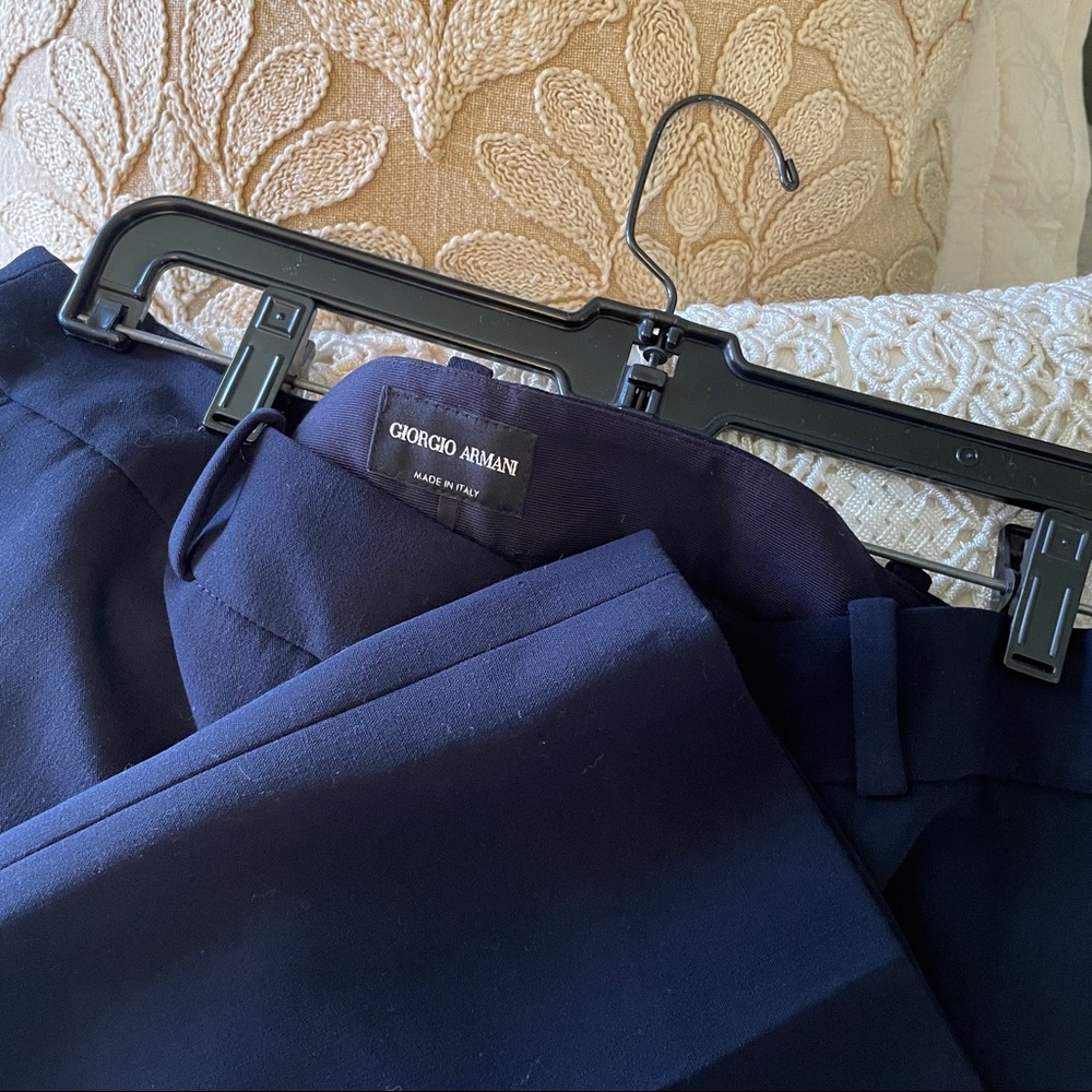 Giorgio Armani Navy Blue slacks two pairs new condition